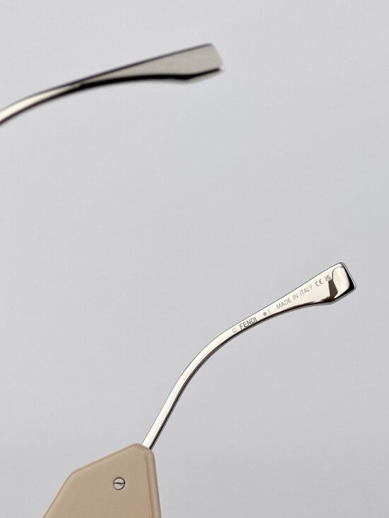 Fendi FE40133I 57E Rectangular Sunglasses – Nude Beige Brown / Brown main image 6